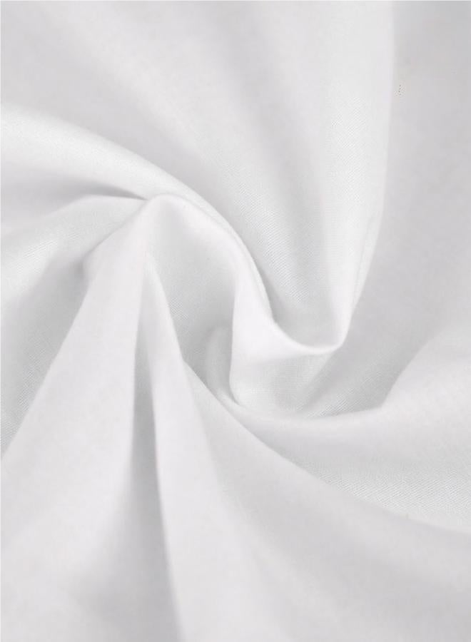 ورقة ألياف سميكة وناعمة إضافية 500GSM، قماش مصفف فائق النعومة مع أربطة مرنة من 4 جوانب لتناسب آمن، ميكروفايبر أبيض 180x200 سم - Image 5